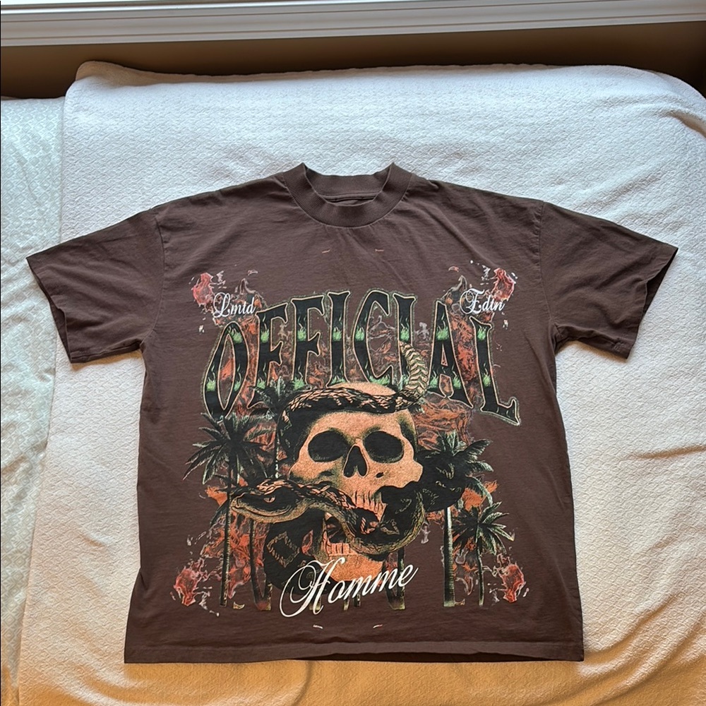 Official Homme Brown Graphic Tee